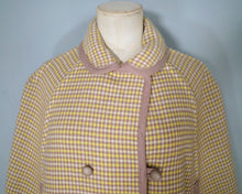 Load image into Gallery viewer, 70s WETHERALL REVERSIBLE WOOL CAPE IN PLAID AND BOLD YELLOW - S-M