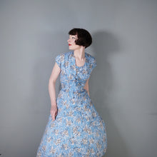 Load image into Gallery viewer, 50s &quot;PROVAWEAR&quot; LIGHT BLUE ASIAN NOVELTY PRINT SUN DRESS AND BOLERO -