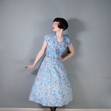 Load image into Gallery viewer, 50s &quot;PROVAWEAR&quot; LIGHT BLUE ASIAN NOVELTY PRINT SUN DRESS AND BOLERO -