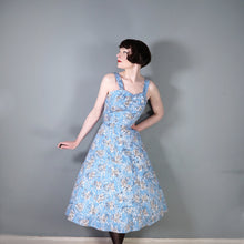 Load image into Gallery viewer, 50s &quot;PROVAWEAR&quot; LIGHT BLUE ASIAN NOVELTY PRINT SUN DRESS AND BOLERO -