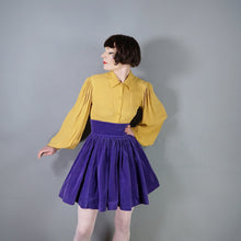 Load image into Gallery viewer, 80s BETSEY JOHNSON PUNK LABEL VIOLET VELVET FLIPPY SKATER SKIRT - S