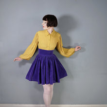 Load image into Gallery viewer, 80s BETSEY JOHNSON PUNK LABEL VIOLET VELVET FLIPPY SKATER SKIRT - S