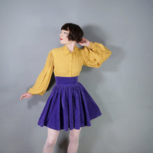 Load image into Gallery viewer, 80s BETSEY JOHNSON PUNK LABEL VIOLET VELVET FLIPPY SKATER SKIRT - S