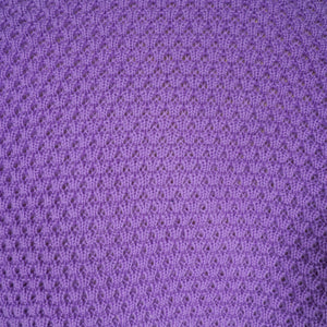 60s PURPLE PATTERNED SHAWL COWL COLLAR WOOL JUMPER - S