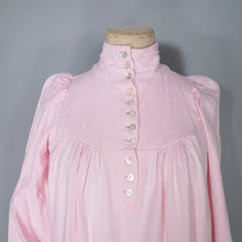 Load image into Gallery viewer, 70s PASTEL PINK BIBA HIGH NECK BALLOON SLEEVE MAXI DRESS - XS-S