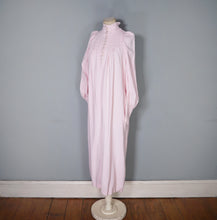 Load image into Gallery viewer, 70s PASTEL PINK BIBA HIGH NECK BALLOON SLEEVE MAXI DRESS - XS-S