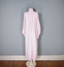 Load image into Gallery viewer, 70s PASTEL PINK BIBA HIGH NECK BALLOON SLEEVE MAXI DRESS - XS-S