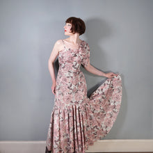 Load image into Gallery viewer, 50s 60s CHAFIL PINK DEWDROP ROSE PRINT PARTY DRESS AND BOLERO -