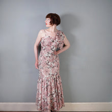 Load image into Gallery viewer, 50s 60s CHAFIL PINK DEWDROP ROSE PRINT PARTY DRESS AND BOLERO -