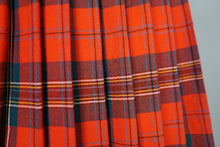 Load image into Gallery viewer, 70s THE SCOTCH HOUSE REVERSIBLE TARTAN RED AND GREEN PLEATED WOOL SKIRT - 27"