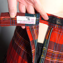 Load image into Gallery viewer, 70s THE SCOTCH HOUSE REVERSIBLE TARTAN RED AND GREEN PLEATED WOOL SKIRT - 27"
