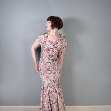 Load image into Gallery viewer, 50s 60s CHAFIL PINK DEWDROP ROSE PRINT PARTY DRESS AND BOLERO -
