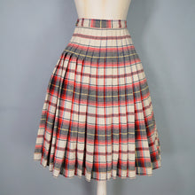 Load image into Gallery viewer, 60s SPORTRITE IN AN' OUTER REVERSIBLE PLEATED PLAID SKIRT - 25-25.5"