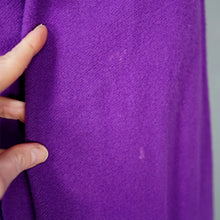 Load image into Gallery viewer, 40s WARM FLANNEL PURPLE AND GREY ART DECO HOUSE GOWN / ROBE DRESS - S