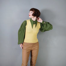 Load image into Gallery viewer, VINTAGE HANDKNITTED BRIGHT YELLOW WOOL TANK TOP / SLEEVELESS JUMPER - S