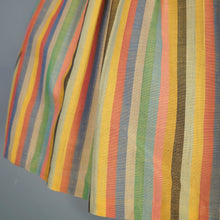 Load image into Gallery viewer, 50s 60s RENE RICKY COLOURFUL YELLOW STRIPE FULL SKIRT - 27"