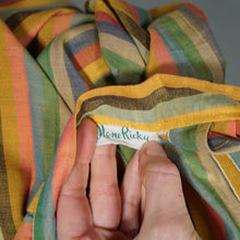 Load image into Gallery viewer, 50s 60s RENE RICKY COLOURFUL YELLOW STRIPE FULL SKIRT - 27"