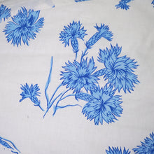 Load image into Gallery viewer, 50s CALIFORNIA COTTONS BLUE WHITE CARNATION PRINT PARTY DRESS - S