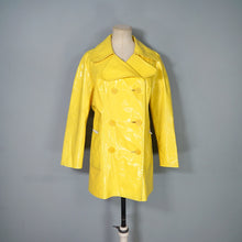 Load image into Gallery viewer, 60s DANNIMAC BOLD FUTURISTIC YELLOW PATENT RAIN COAT - M