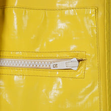 Load image into Gallery viewer, 60s DANNIMAC BOLD FUTURISTIC YELLOW PATENT RAIN COAT - M