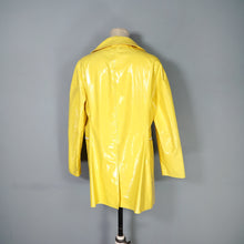 Load image into Gallery viewer, 60s DANNIMAC BOLD FUTURISTIC YELLOW PATENT RAIN COAT - M