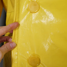 Load image into Gallery viewer, 60s DANNIMAC BOLD FUTURISTIC YELLOW PATENT RAIN COAT - M