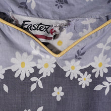 Load image into Gallery viewer, 50s EASTEX GREY FLORAL DAISY PRINT COTTON FULL SKIRT DRESS - XS-S