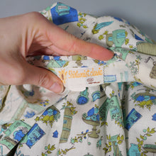 Load image into Gallery viewer, 50s 60s NOVELTY KITCHEN LARDER PRINT SHIRT DRESS WITH BELT - S