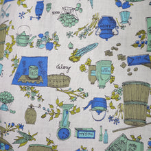 Load image into Gallery viewer, 50s 60s NOVELTY KITCHEN LARDER PRINT SHIRT DRESS WITH BELT - S