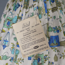 Load image into Gallery viewer, 50s 60s NOVELTY KITCHEN LARDER PRINT SHIRT DRESS WITH BELT - S