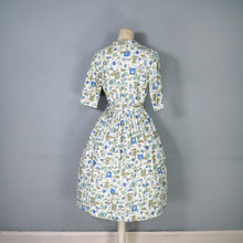 Load image into Gallery viewer, 50s 60s NOVELTY KITCHEN LARDER PRINT SHIRT DRESS WITH BELT - S