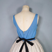 Load image into Gallery viewer, 60s &quot;TABAK&quot; FLORAL HARVEST PRINT THICK COTTON DRESS WITH WRAP AROUND STRAPS - S