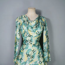 Load image into Gallery viewer, 70s NOVELTY LAUTREC STYLE PIERROT AND HARLEQUIN THEATRICAL PRINT DRESS - S