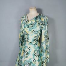 Load image into Gallery viewer, 70s NOVELTY LAUTREC STYLE PIERROT AND HARLEQUIN THEATRICAL PRINT DRESS - S