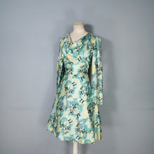 Load image into Gallery viewer, 70s NOVELTY LAUTREC STYLE PIERROT AND HARLEQUIN THEATRICAL PRINT DRESS - S