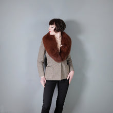 Load image into Gallery viewer, LATE 70s NINA RICCI FUR TRIM TWEED BLAZER JACKET - M