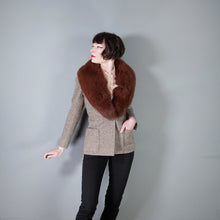 Load image into Gallery viewer, LATE 70s NINA RICCI FUR TRIM TWEED BLAZER JACKET - M