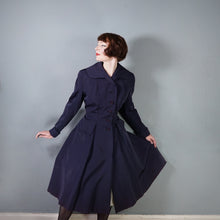 Load image into Gallery viewer, 50s VERNER VOGUE MIDNIGHT BLUE GROSGRAIN PRINCESS COAT - L
