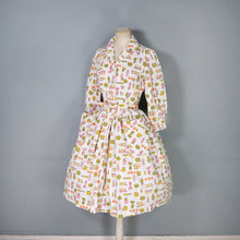 Load image into Gallery viewer, 50s 60s ADELE FASHIONS VEGETABLE NOVELTY PRINT SHIRT DRESS - S