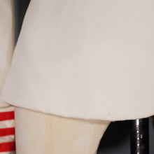 Load image into Gallery viewer, 40s STYLE TAILOR MADE CREAM AND RED NAUTICAL SUIT JACKET WITH BELT - M-L