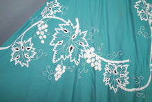 Load image into Gallery viewer, 50s LIGHT GREEN WINE LEAF AND GRAPE EMBROIDERY FULL SKIRT - S-M