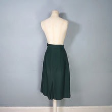 Load image into Gallery viewer, 40s DARK FOREST GREEN STRONG SHOULDERED FITTED SKIRT SUIT - S