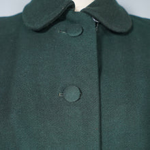 Load image into Gallery viewer, 40s DARK FOREST GREEN STRONG SHOULDERED FITTED SKIRT SUIT - S
