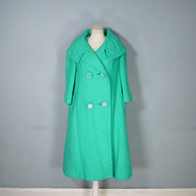Load image into Gallery viewer, 50s 60s JOSEPH STEIN "PROMENADE" HAND TAILORED GREEN SWING COAT - M