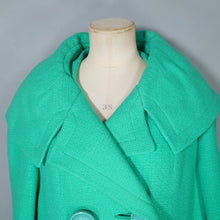 Load image into Gallery viewer, 50s 60s JOSEPH STEIN "PROMENADE" HAND TAILORED GREEN SWING COAT - M