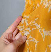 Load image into Gallery viewer, 30s GOLDENROD YELLOW BIAS CUT MAXI DRESS WITH PLEATING AND BELT - S