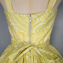 Load image into Gallery viewer, 50s HORROCKSES FASHIONS YELLOW FLORAL FULL SKIRTED DRESS AND BOLERO - XS