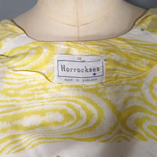 Load image into Gallery viewer, 50s HORROCKSES FASHIONS YELLOW FLORAL FULL SKIRTED DRESS AND BOLERO - XS