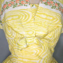 Load image into Gallery viewer, 50s HORROCKSES FASHIONS YELLOW FLORAL FULL SKIRTED DRESS AND BOLERO - XS