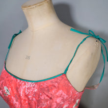 Load image into Gallery viewer, 50s HORROCKSES FASHIONS RED FLORAL FULL SKIRT COTTON SUN DRESS WITH SHAWL